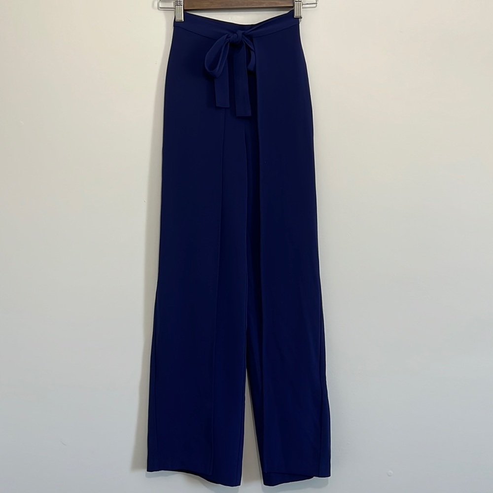Women’s Bar III Wrap Front Pants Wide Leg Ink Blue